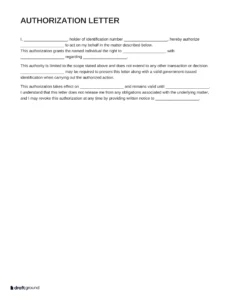 Authorization Letter Template