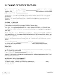 Cleaning Service Proposal Template