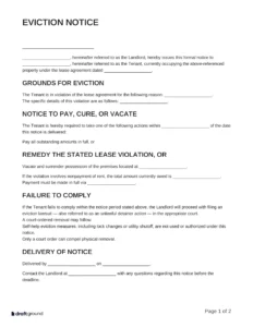 Eviction Notice Template