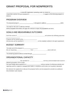 Grant Proposal Template for Nonprofits