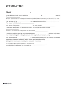 Offer Letter Template
